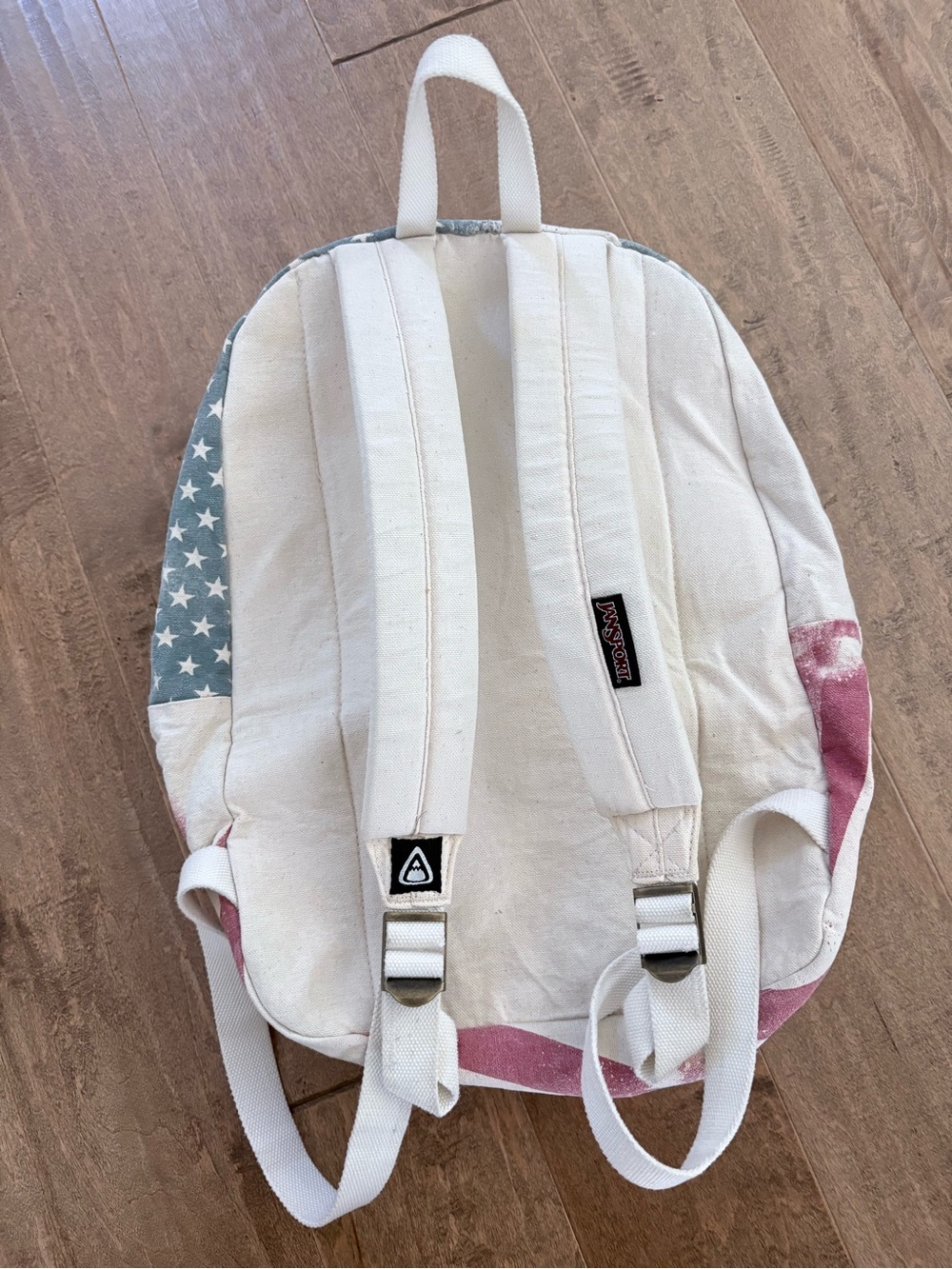 Jansport Star & Stripe Print Backpack in Blue, White & Red - Picture 2 of 11